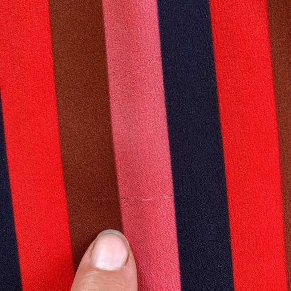 Ann Taylor Red & Black Stripe Button Front Blouse Size Small - Picture 10 of 14